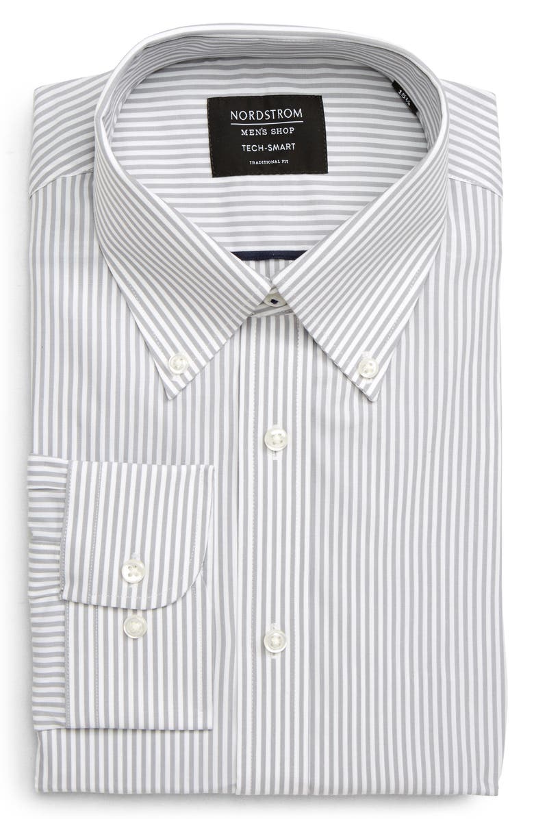 NORDSTROM MEN'S SHOP Tech-Smart Traditional Fit Stretch Stripe Dress Shirt, Alternate, color, 