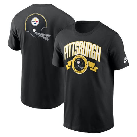 Men's Nike Black Pittsburgh Steelers Rewind Front and Back Hit Essential T-Shirt