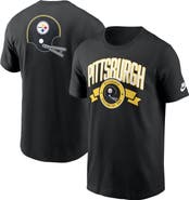 Nike Men's Nike Black Pittsburgh Steelers Rewind Front and Back Hit Essential T-Shirt