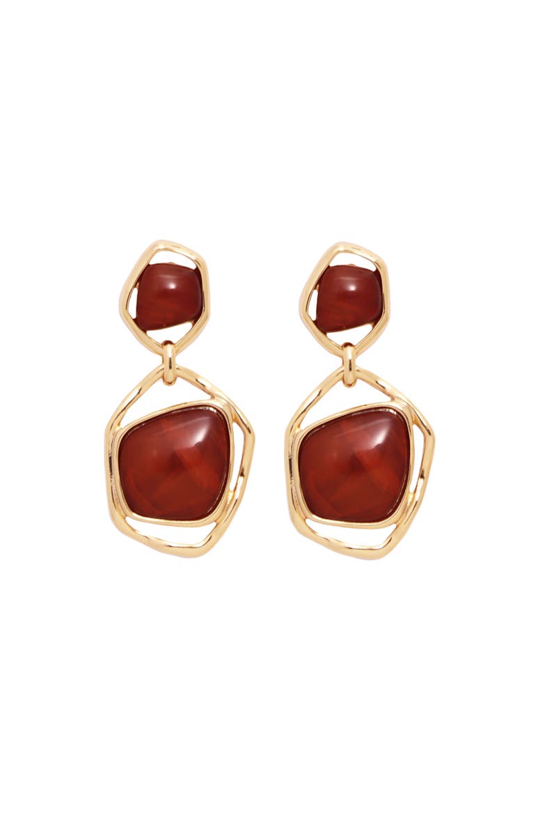Inez Drop Earrings, Main, color, GOLD