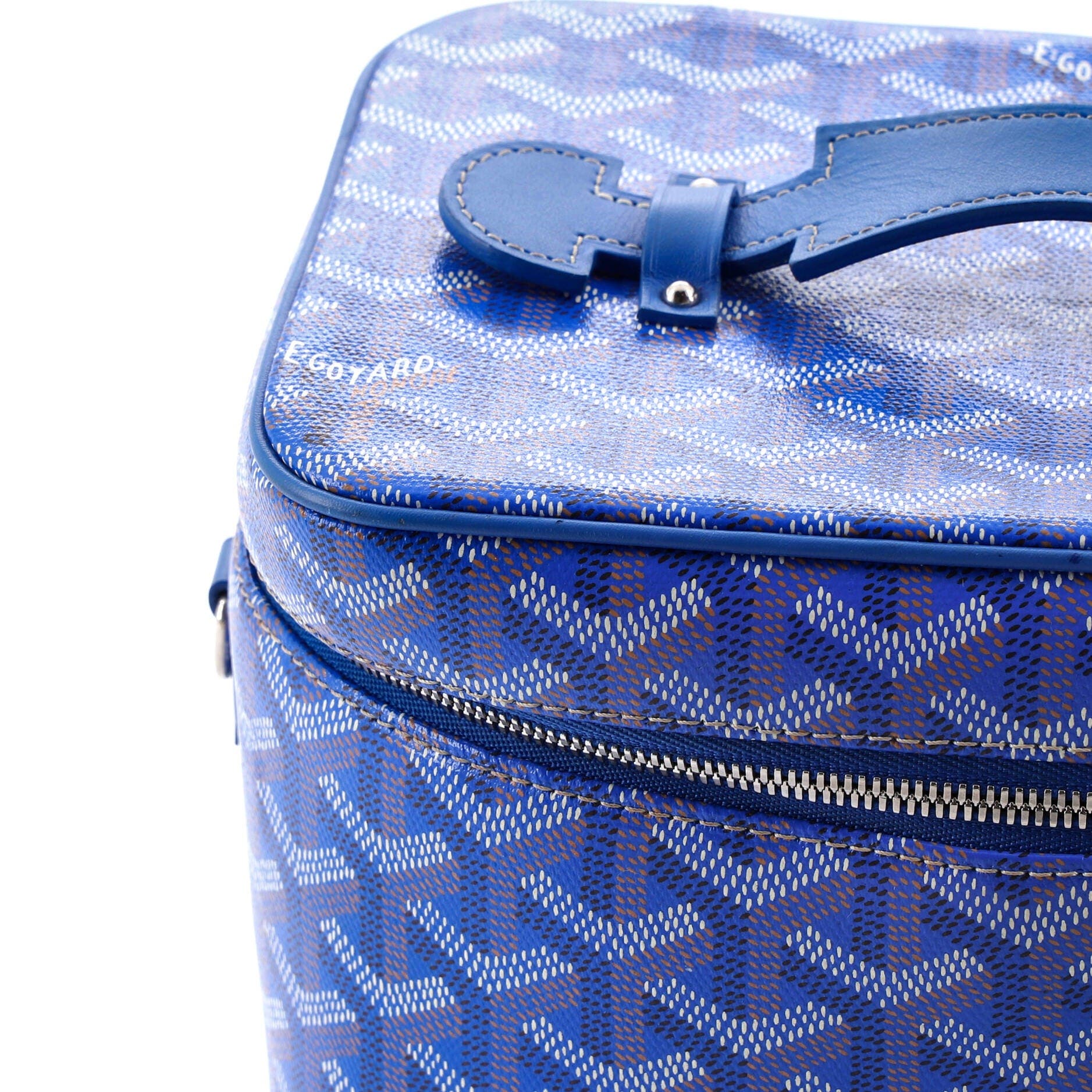Pre-Owned Goyard Muse Vanity Case Coated Canvas, Alternate, color, Blue