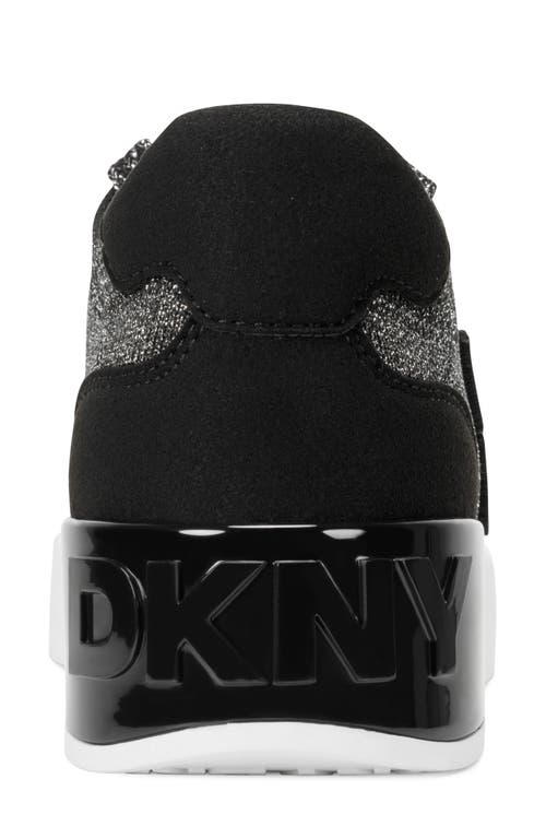 Dkny Mallory Knit Sneaker In Black