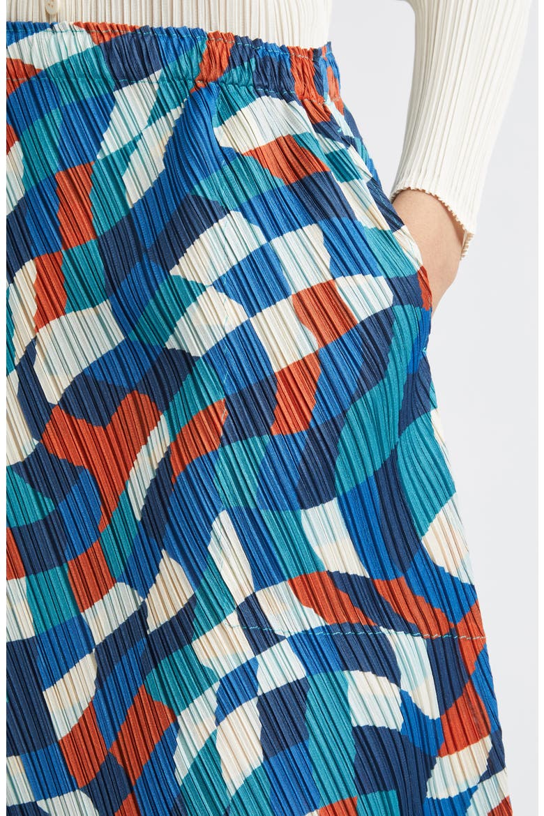 Pleats Please Issey Miyake Dancing Square Pleated Midi Skirt