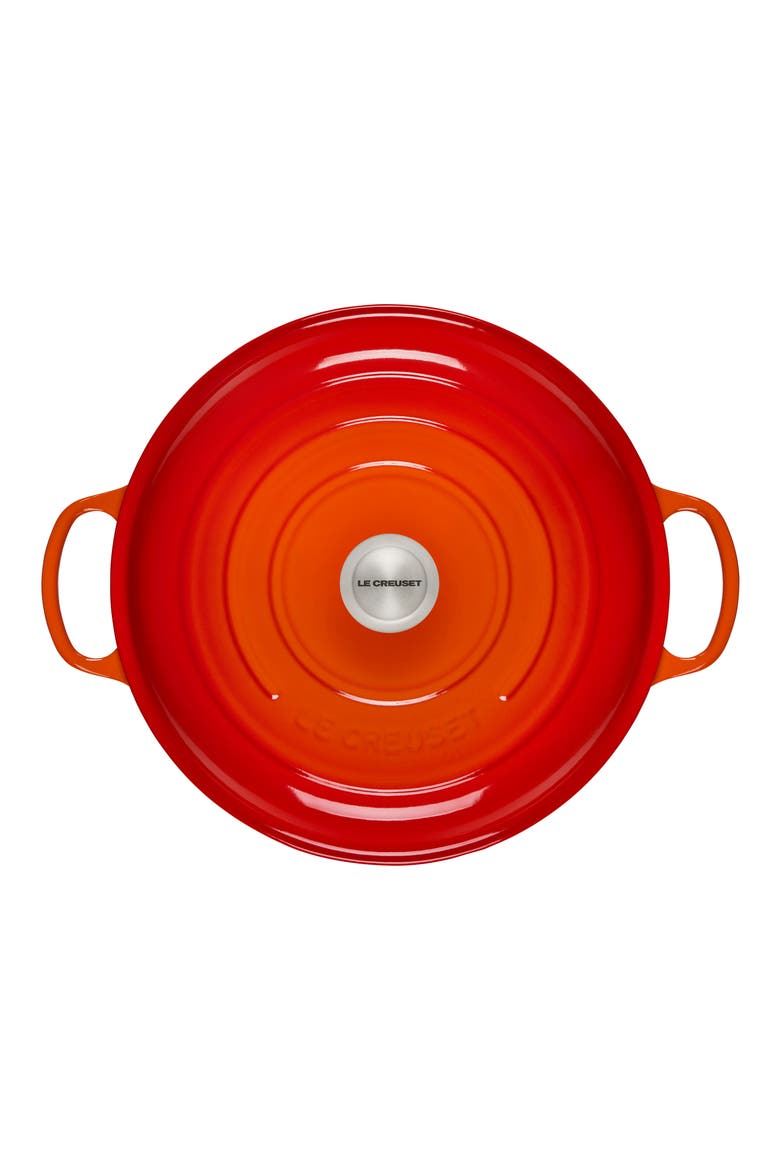 Signature 5-Quart Enameled Cast Iron Braiser, Alternate, color, FLAME