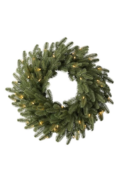 Balsam Hill BH Balsam Fir 26-Inch Pre-Lit Wreath in Green 