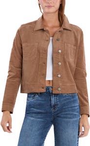 Wash Lab Denim Crop Cord Jacket