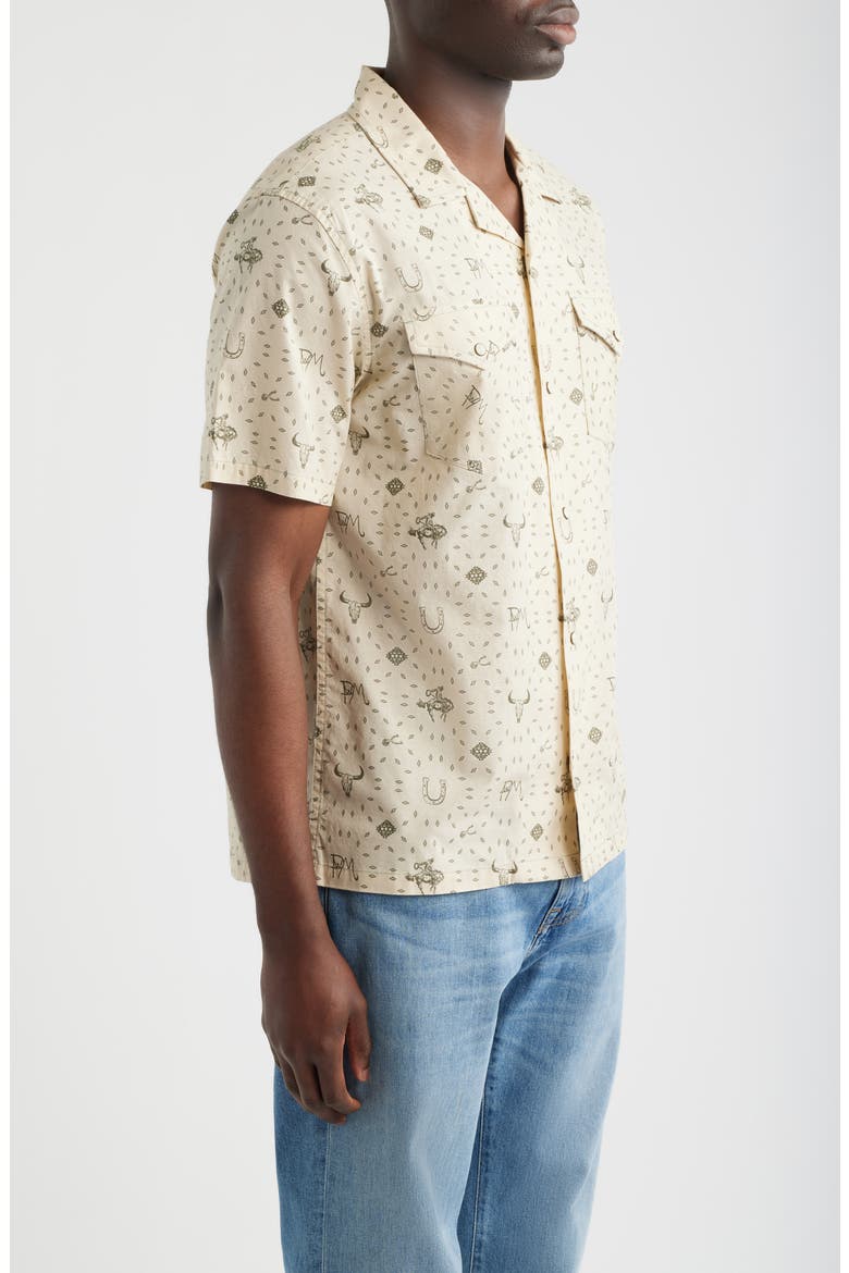 Short Sleeve Snap-Up Western Shirt, Alternate, color, WESTERN TAN