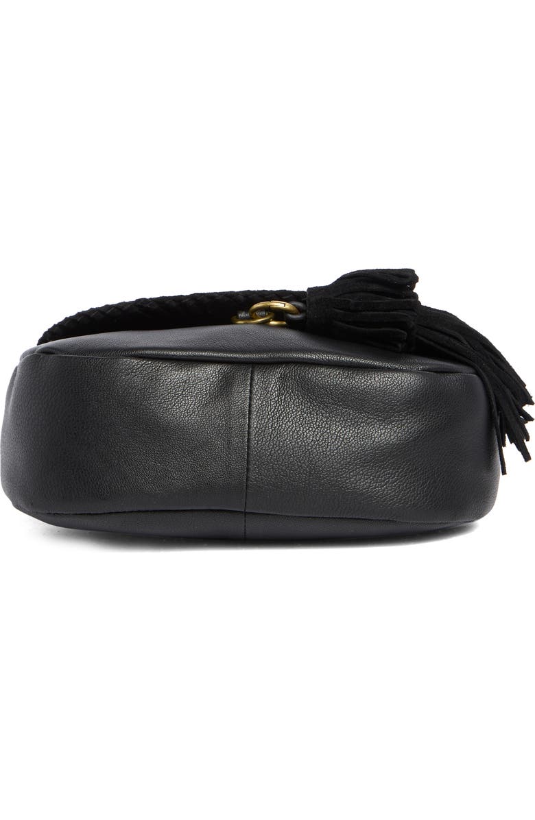 Lucky Brand Vall Crossbody Bag, Alternate, color, Black Goat Suede