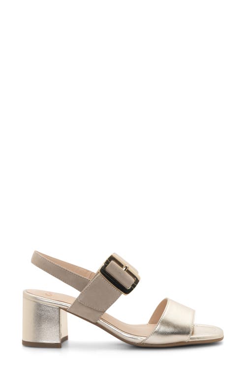 Ara Bordeaux Slingback Sandal In Platinum/sand