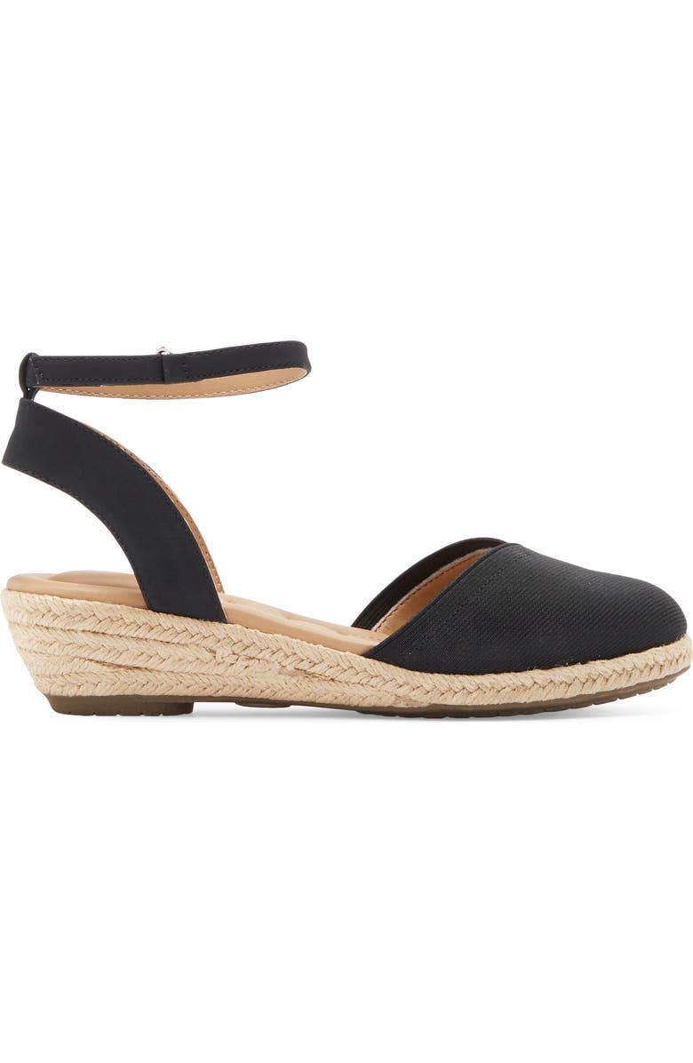 Me Too Niya Espadrille Wedge Sandal, Alternate, color, Black