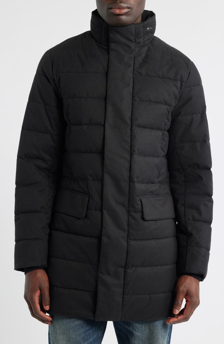 Save The Duck Gordon Puffer Jacket with Stowaway Hood, Alternate, color, Black Melange