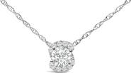 Haus of Brilliance .925 Sterling Silver 1.0 Cttw Lab Grown Round-Cut Diamond Pendant Necklace