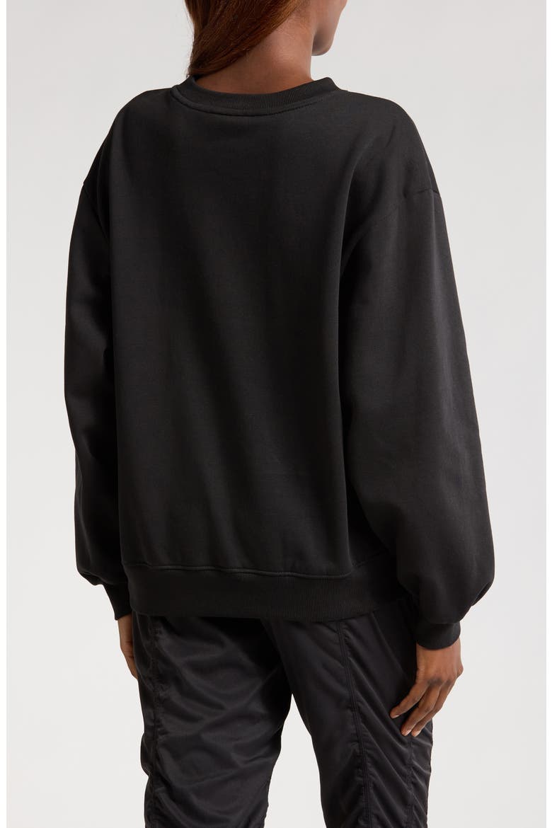 Evolution Oversize Crewneck Sweatshirt, Alternate, color, TNF BLACK