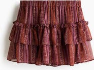 H&M Tiered Chiffon Mini Skort