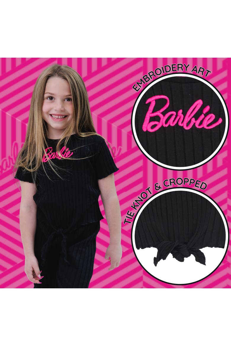 2-Piece Tee and Flare Leggings Set, Alternate, color, Black Hot Pink