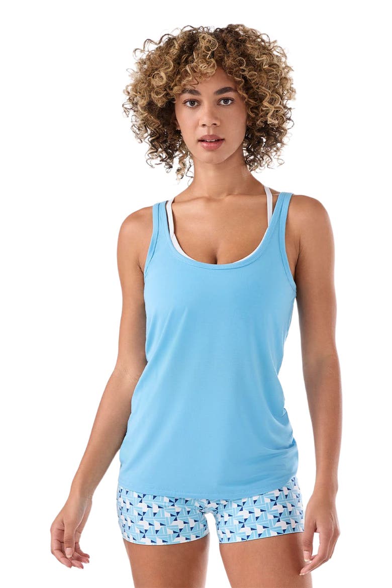 Fitted Swoop Tank, Alternate, color, SURF