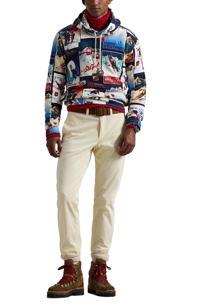 Polo Ralph Lauren Ski Patchwork Fleece Hoodie, Alternate, color,
