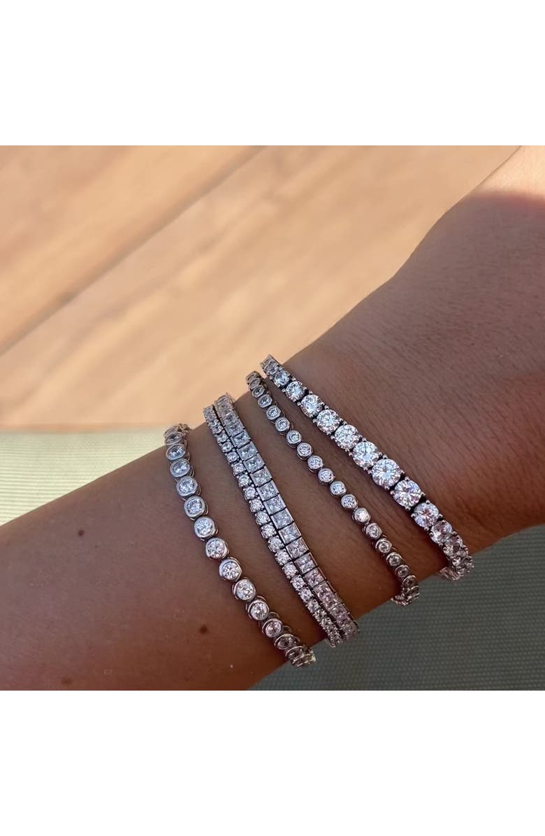 Leni James The Margo 4 Prong 2mm Tennis Bracelet, Alternate, color, Silver