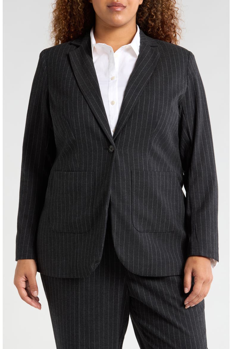 The Pinstripe Blazer, Alternate, color, GRAPHITE