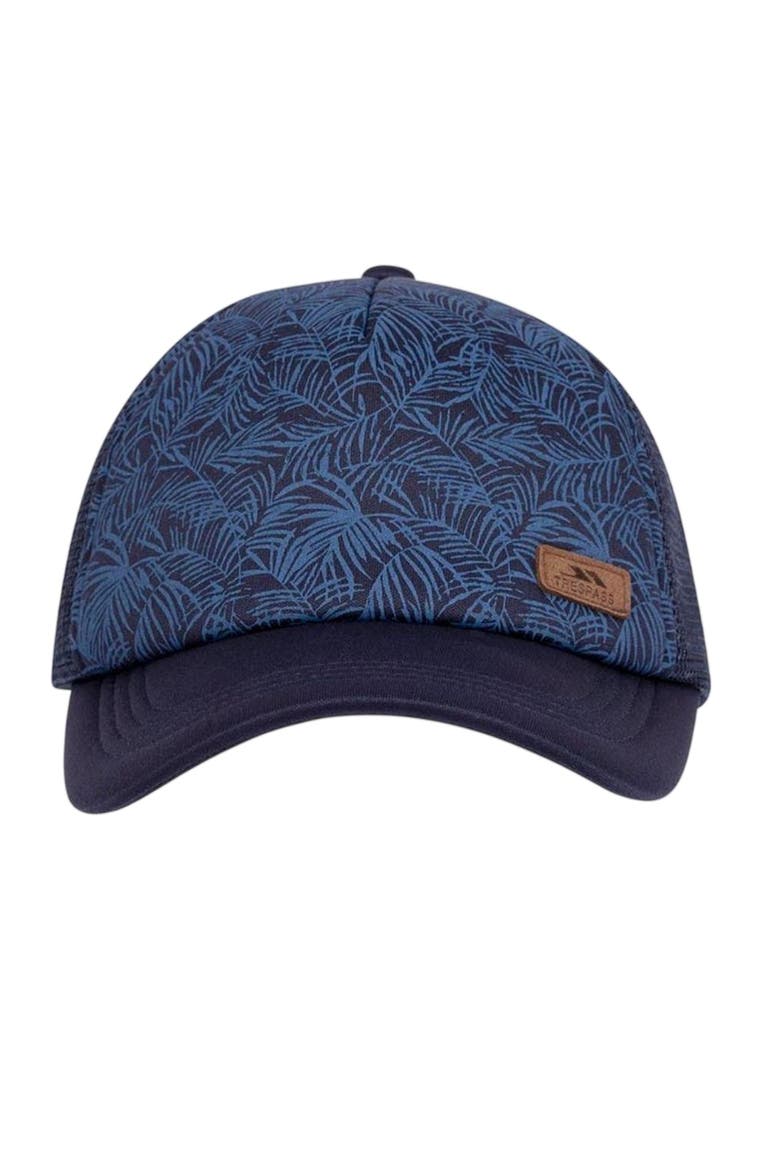 Alida Leaf Print Trucker Hat, Main, color, Blue