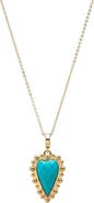 BY ADINA EDEN Natural Stone Elongated Heart Beaded Necklace
