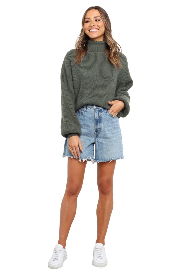 Freddie Turtleneck Sweater, Alternate, color, GREEN