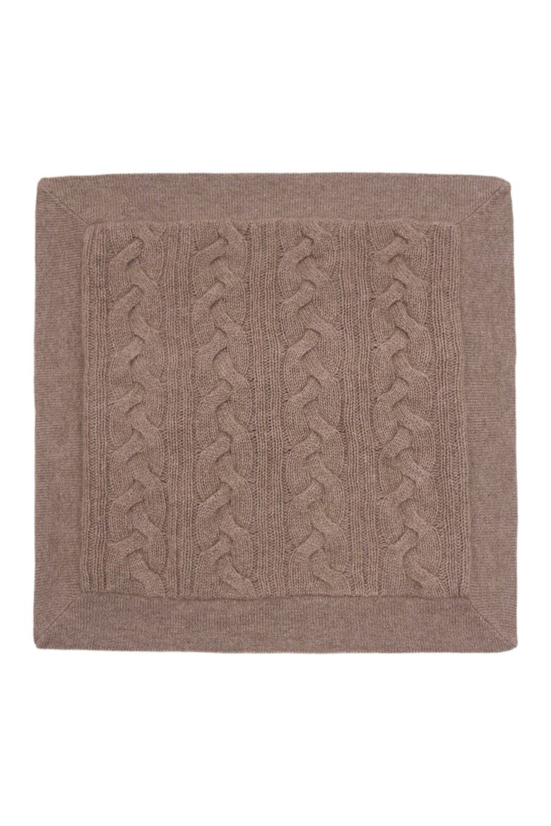 Knitted Pillow Cover, Main, color, taupe