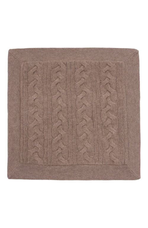 Gobi Mongolian Cashmere Knitted Pillow Cover In Brown