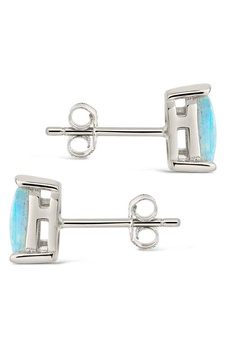 Sterling Forever Isla Created Opal Stud Earrings, Alternate, color, 