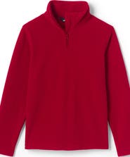 Lands' End School Uniform Kids Lightweight Fleece Quarter Zip Pullover