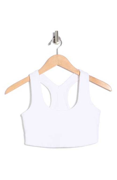 Beyond Yoga Space Dye Simplicity Sports Bra In White