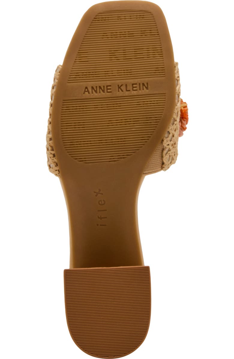 Anne Klein Dia Straw Flower Slide Sandal, Alternate, color,