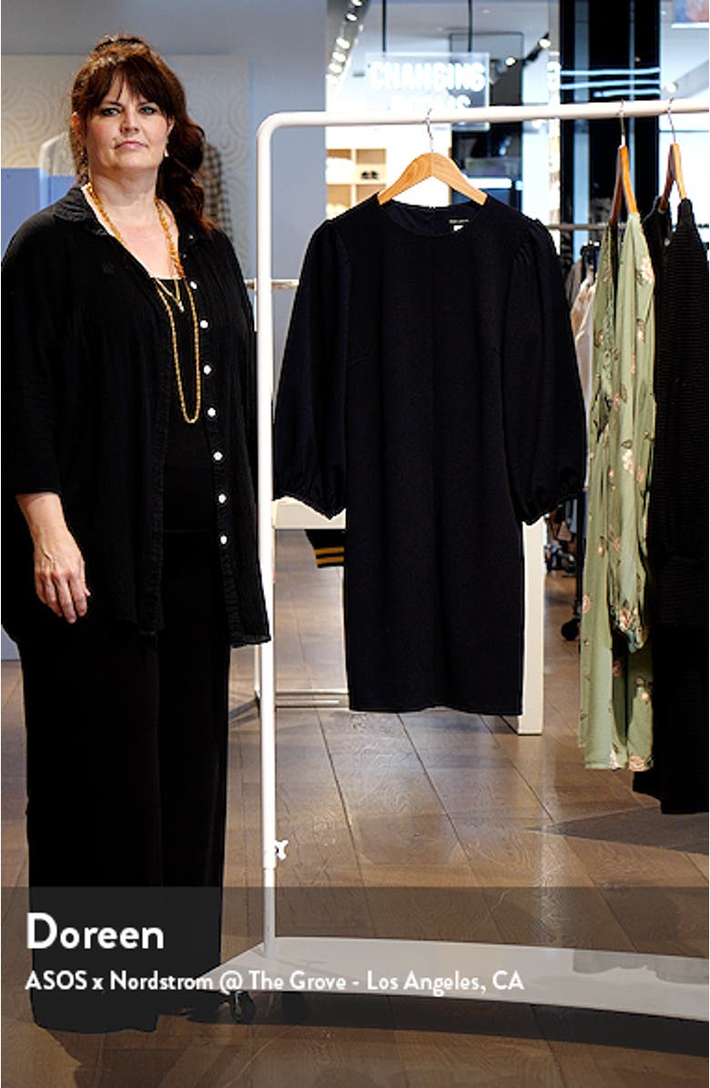 Three-Quarter Sleeve Scuba Crepe Dress, sales video thumbnail