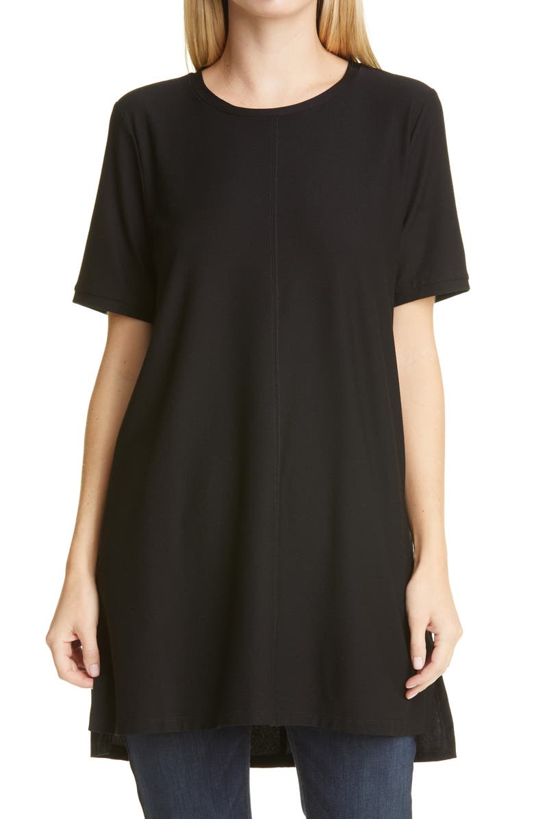 Eileen Fisher Stretch Crepe Tunic, Main, color,