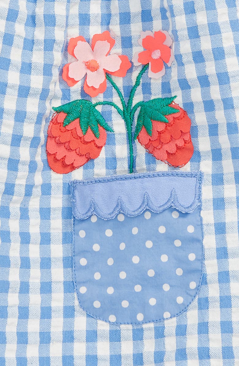 Mini Boden Smocked Strawberry Appliqué Dress, Alternate, color,