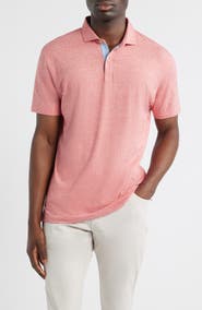 johnnie-O Starnes Heathered Cotton Blend Polo