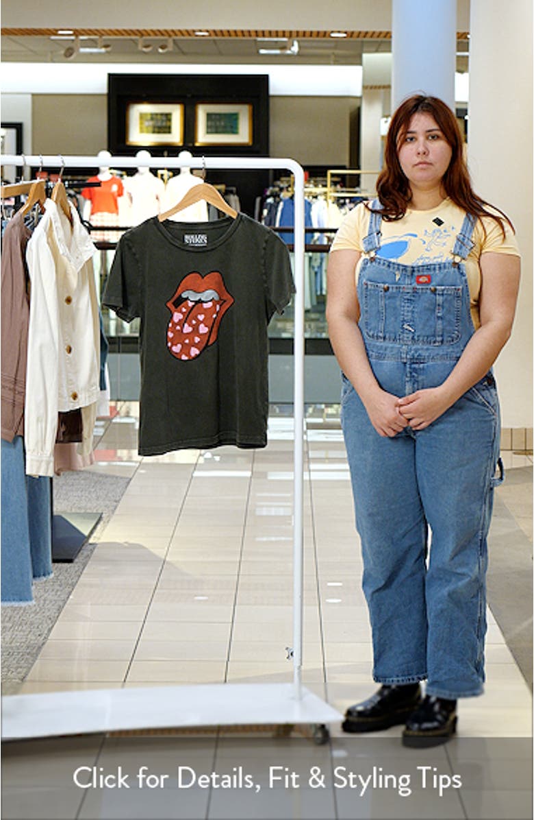 Rolling Stones Heart Lip Class Cotton Graphic T-Shirt, sales video thumbnail