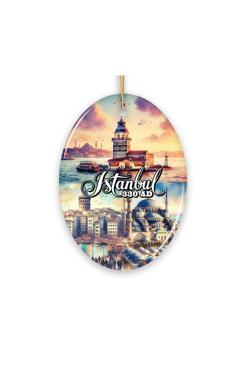 Istanbul 330 Ad Landmarks Oval Ceramic Ornament