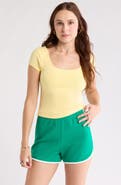 Abound Scoop Neck Cap Sleeve Crop T-Shirt