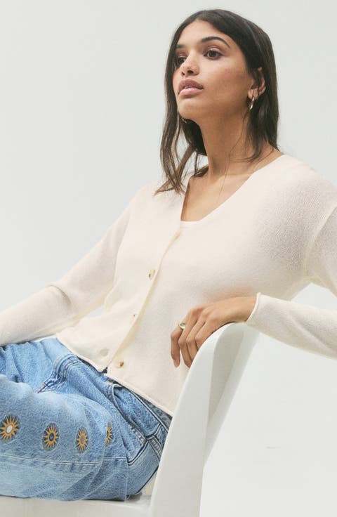 V-Neck Knit Cardigan