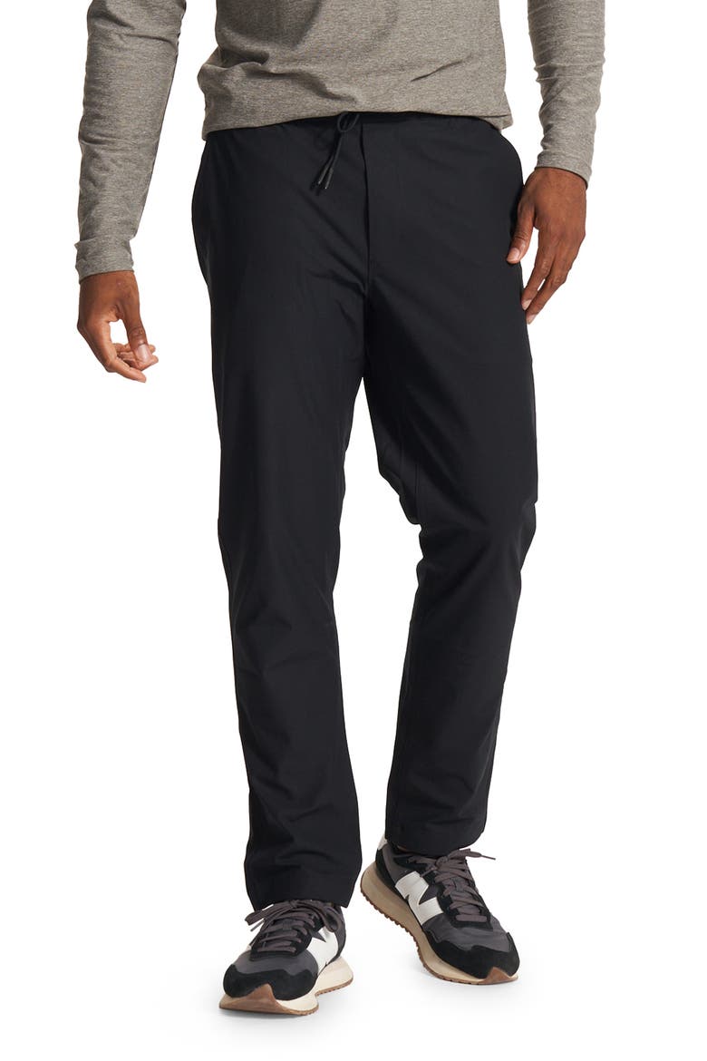 Meta Elastic Waist Pants, Main, color, BLACK