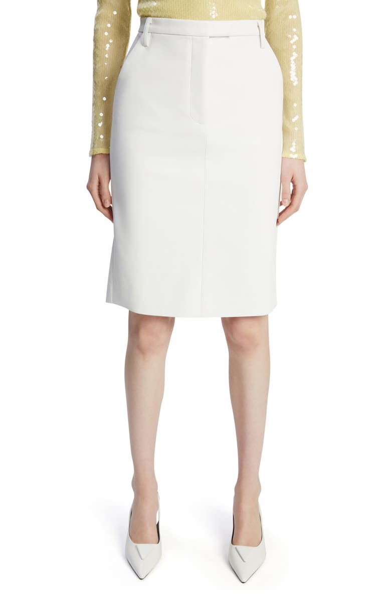 Bardot Phenix Faux Leather Pencil Skirt, Main, color, Orchid White
