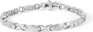 Haus of Brilliance 14K White Gold 1.0 Cttw Invisible-Set Princess Diamond Tennis Bracelet (H-I Color, SI1-SI2 Clarity) - 7"