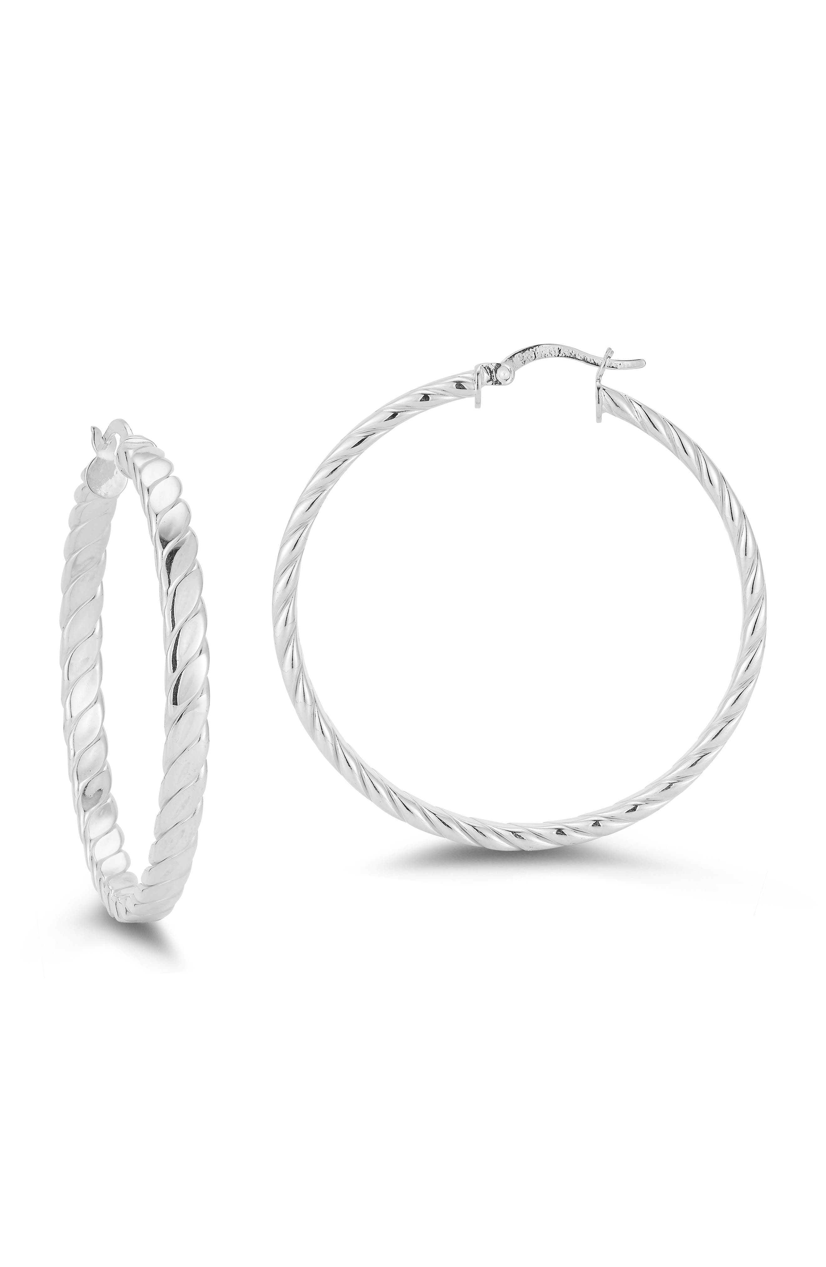CHLOE AND MADISON Twist Hoop Earrings