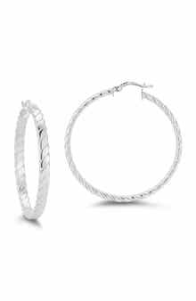 CHLOE AND MADISON Twist Hoop Earrings