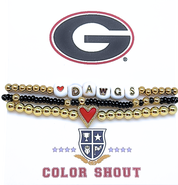 Color Shout Georgia Bulldogs Love My College Bracelet Stack