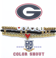 Color Shout Georgia Bulldogs Love My College Bracelet Stack