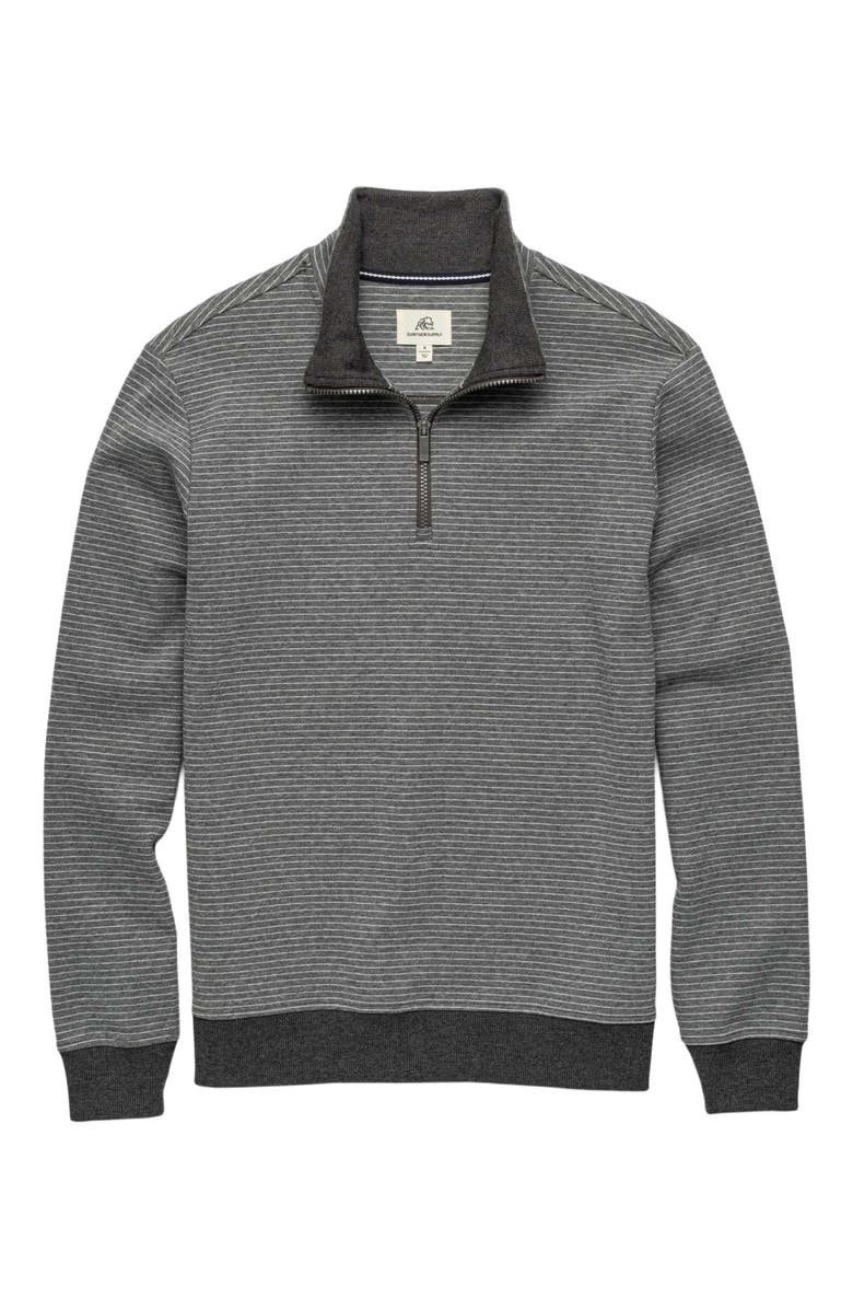 Surfside Supply Co. Bobby Fleece Quarter Zip, Main, color, Charcoal Heather