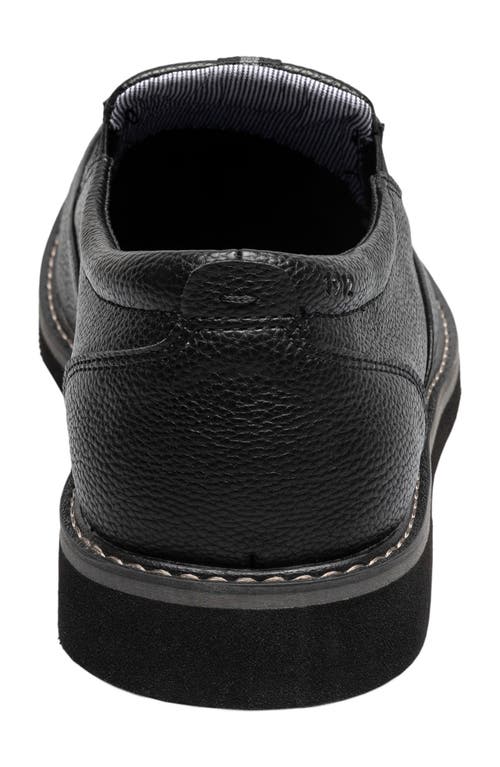 Nunn Bush Ashton Moc Toe Slip-on Loafer In Black Tumble