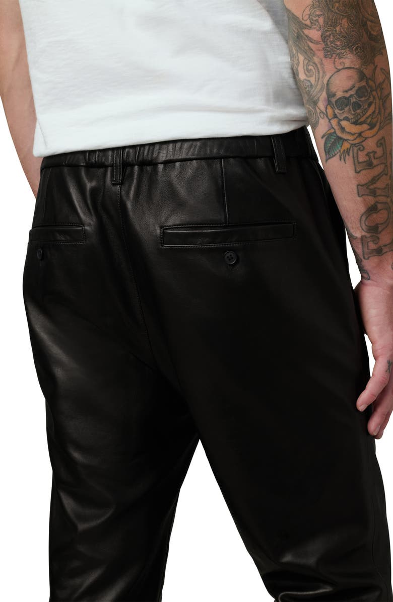 Joe's The Laird Slim Fit Leather Pants, Alternate, color, Black